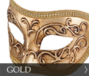 Venetian Masquerade Masks Color Gold